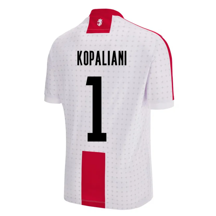 Danxen Bambino Maglia Georgia Soso Kopaliani #1 Bianco Kit Gara Home 24-26 Maglietta