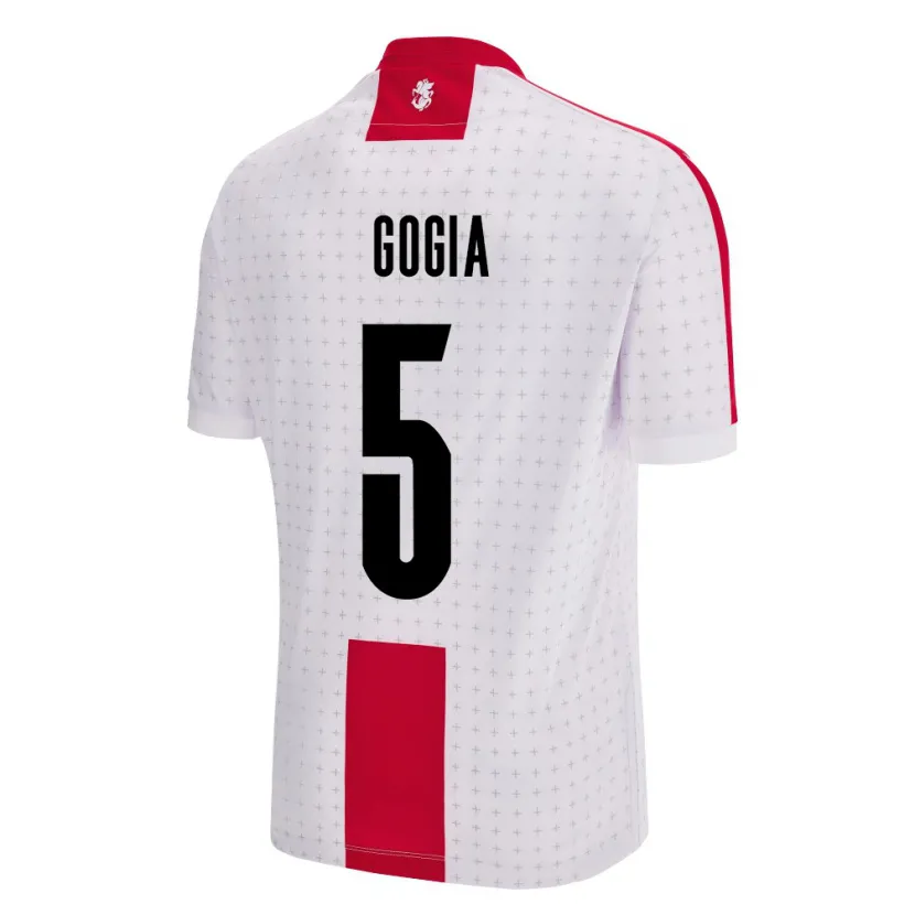Danxen Bambino Maglia Georgia Gigi Gogia #5 Bianco Kit Gara Home 24-26 Maglietta