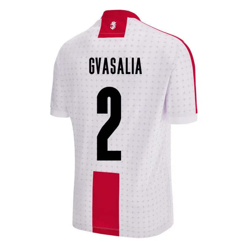 Danxen Bambino Maglia Georgia Giorgi Gvasalia #2 Bianco Kit Gara Home 24-26 Maglietta