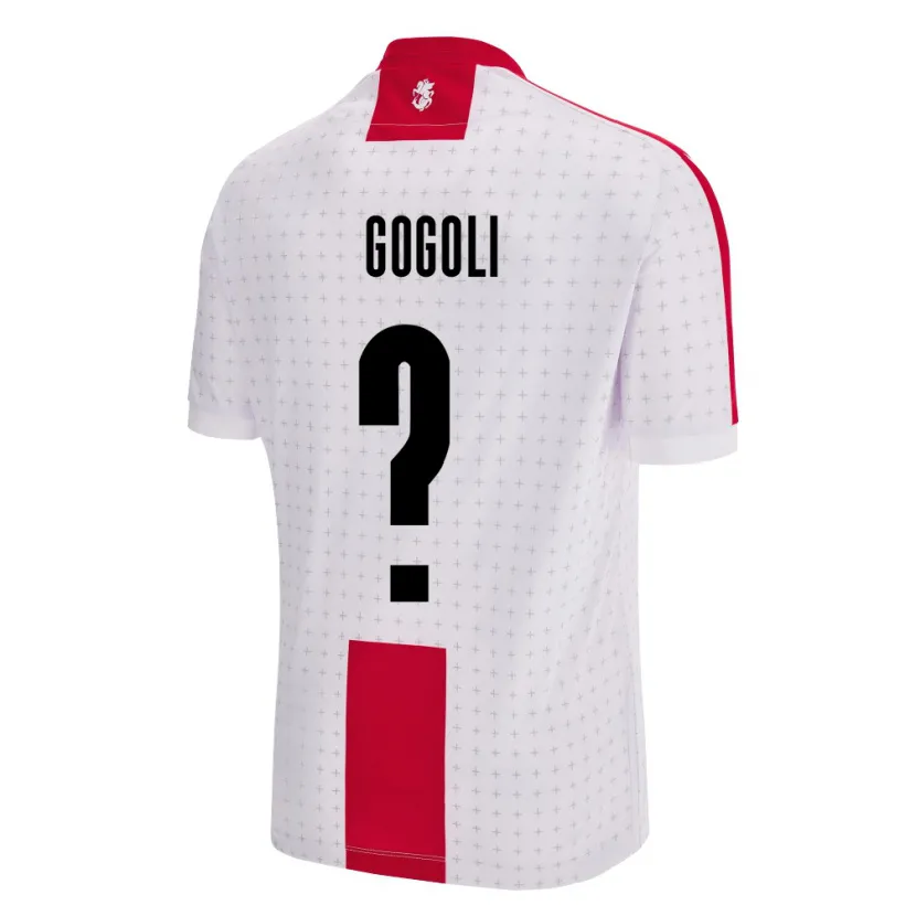 Danxen Bambino Maglia Georgia Dachi Gogoli #0 Bianco Kit Gara Home 24-26 Maglietta