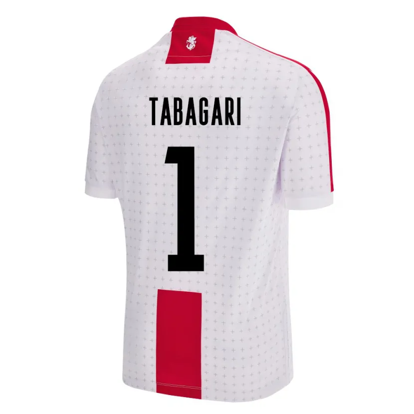 Danxen Bambino Maglia Georgia Eka Tabagari #1 Bianco Kit Gara Home 24-26 Maglietta