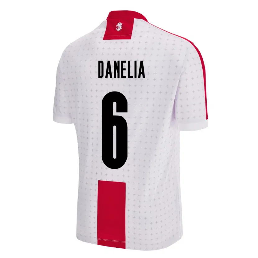 Danxen Bambino Maglia Georgia Natia Danelia #6 Bianco Kit Gara Home 24-26 Maglietta