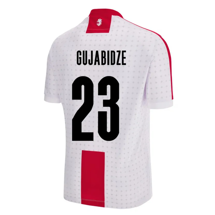 Danxen Bambino Maglia Georgia Nino Gujabidze #23 Bianco Kit Gara Home 24-26 Maglietta