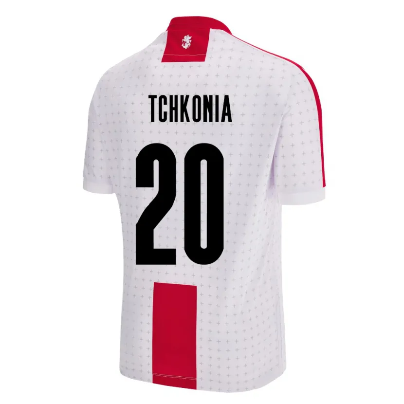 Danxen Bambino Maglia Georgia Khatia Tchkonia #20 Bianco Kit Gara Home 24-26 Maglietta