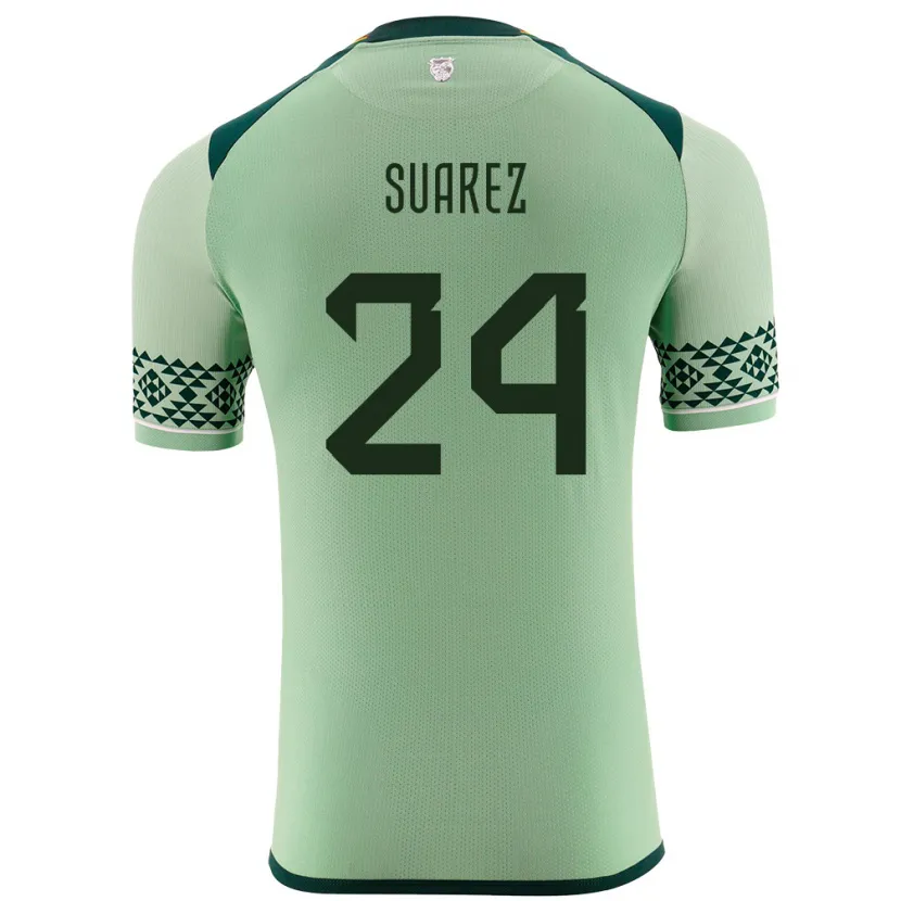 Danxen Bambino Maglia Bolivia Marcelo Suárez #24 Verde Chiaro Kit Gara Home 24-26 Maglietta