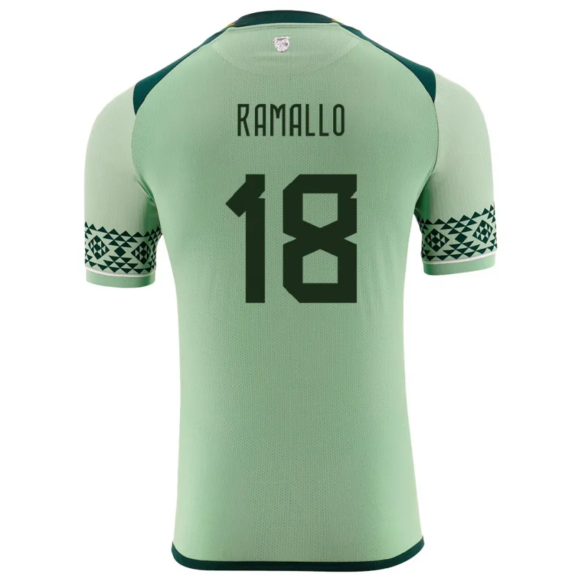 Danxen Bambino Maglia Bolivia Rodrigo Ramallo #18 Verde Chiaro Kit Gara Home 24-26 Maglietta