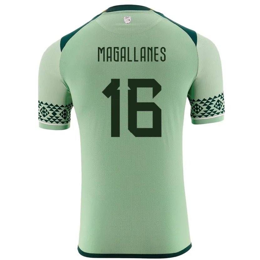 Danxen Bambino Maglia Bolivia Juan Magallanes #16 Verde Chiaro Kit Gara Home 24-26 Maglietta