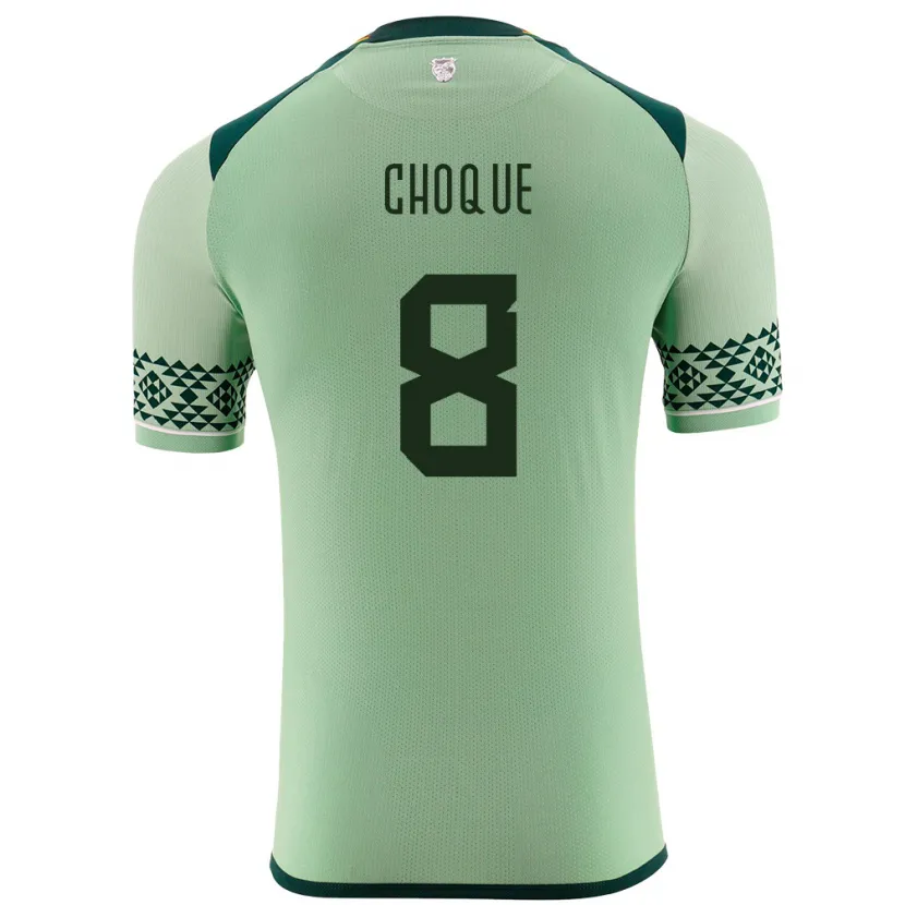 Danxen Bambino Maglia Bolivia Deybi Choque #8 Verde Chiaro Kit Gara Home 24-26 Maglietta