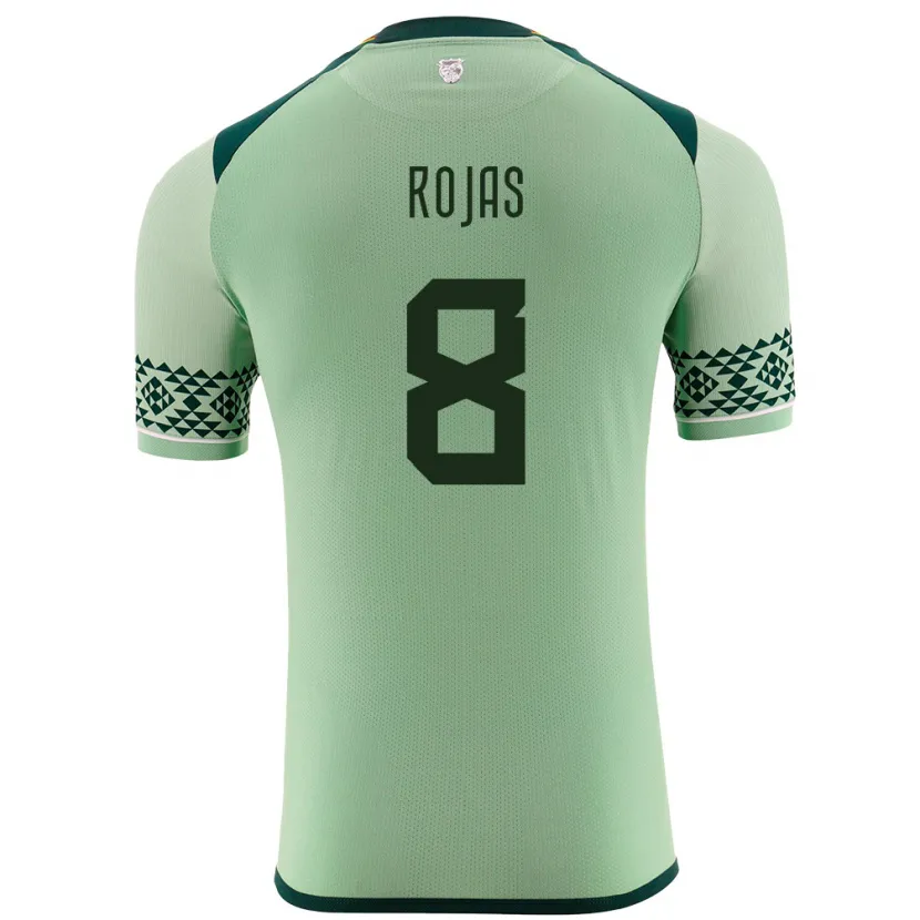 Danxen Bambino Maglia Bolivia Jairo Rojas #8 Verde Chiaro Kit Gara Home 24-26 Maglietta