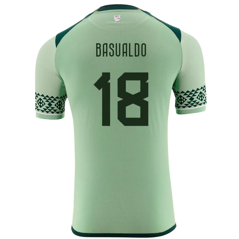 Danxen Bambino Maglia Bolivia Yoselin Basualdo #18 Verde Chiaro Kit Gara Home 24-26 Maglietta