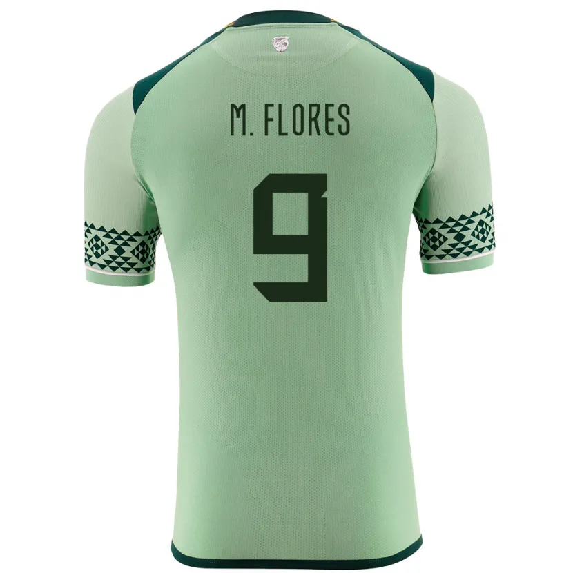 Danxen Bambino Maglia Bolivia Marlene Flores #9 Verde Chiaro Kit Gara Home 24-26 Maglietta