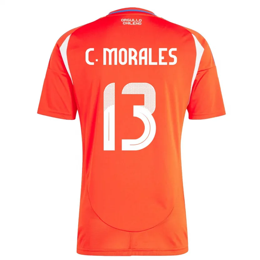 Danxen Bambino Maglia Cile Cristián Morales #13 Rosso Kit Gara Home 24-26 Maglietta