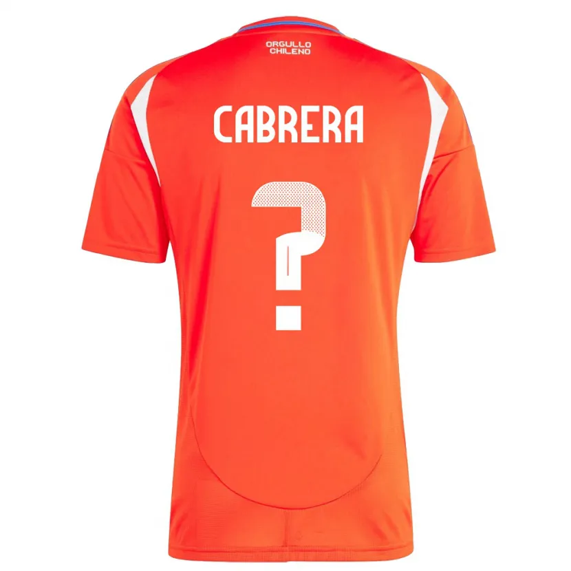 Danxen Bambino Maglia Cile Vicente Cabrera #0 Rosso Kit Gara Home 24-26 Maglietta