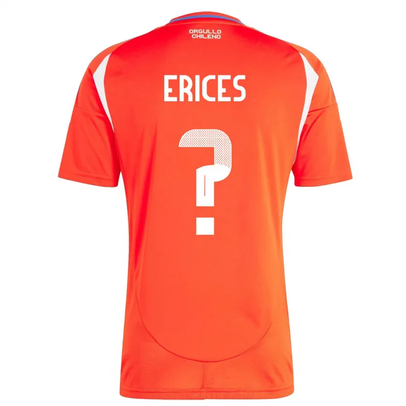 Danxen Bambino Maglia Cile Felipe Erices #0 Rosso Kit Gara Home 24-26 Maglietta