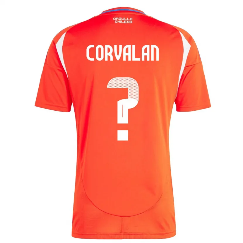 Danxen Bambino Maglia Cile Elisa Corvalan #0 Rosso Kit Gara Home 24-26 Maglietta