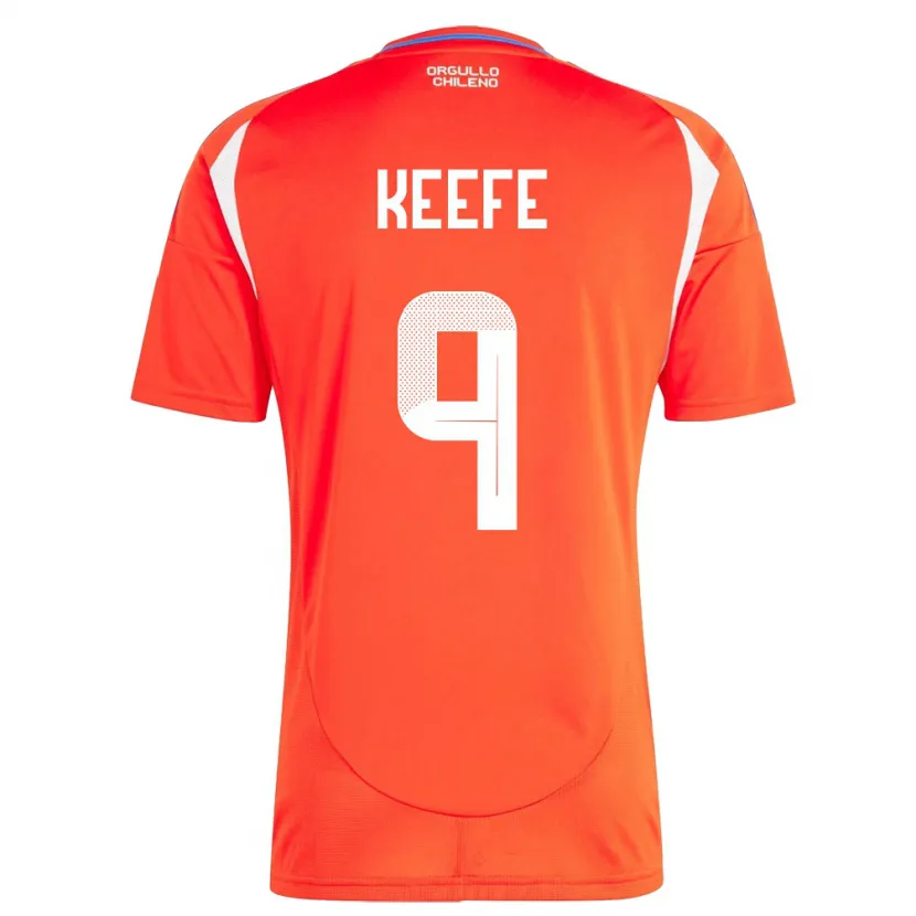 Danxen Bambino Maglia Cile Sonya Keefe #9 Rosso Kit Gara Home 24-26 Maglietta