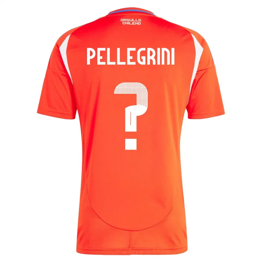 Danxen Bambino Maglia Cile Maya Pellegrini #0 Rosso Kit Gara Home 24-26 Maglietta