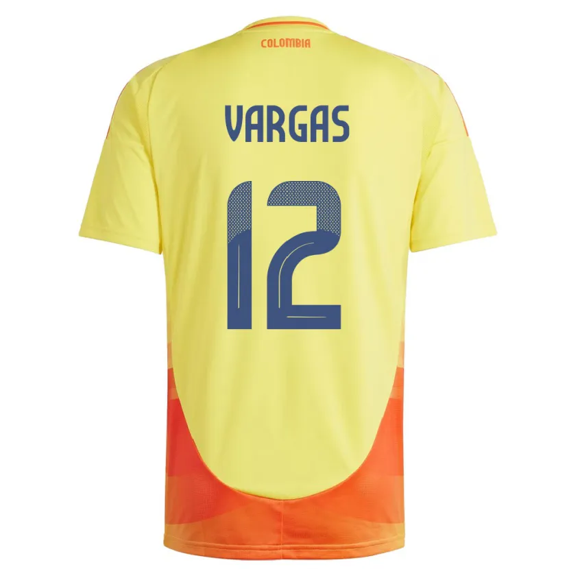 Danxen Bambino Maglia Colombia Camilo Vargas #12 Giallo Kit Gara Home 24-26 Maglietta