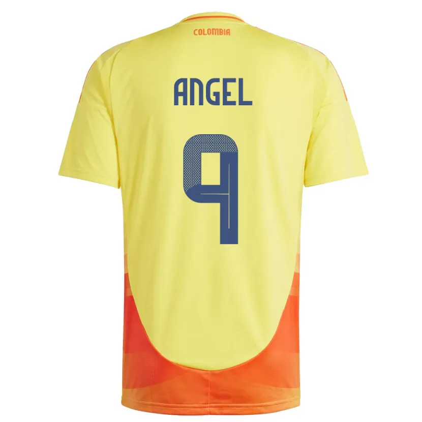 Danxen Bambino Maglia Colombia Tomás Ángel #9 Giallo Kit Gara Home 24-26 Maglietta