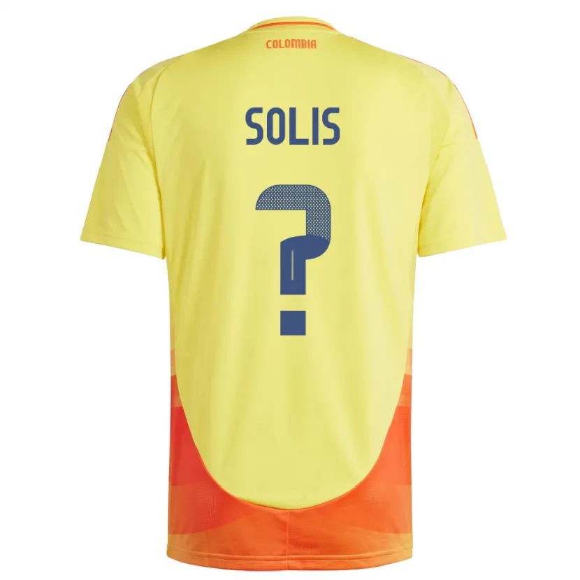 Danxen Bambino Maglia Colombia Juan Solís #0 Giallo Kit Gara Home 24-26 Maglietta