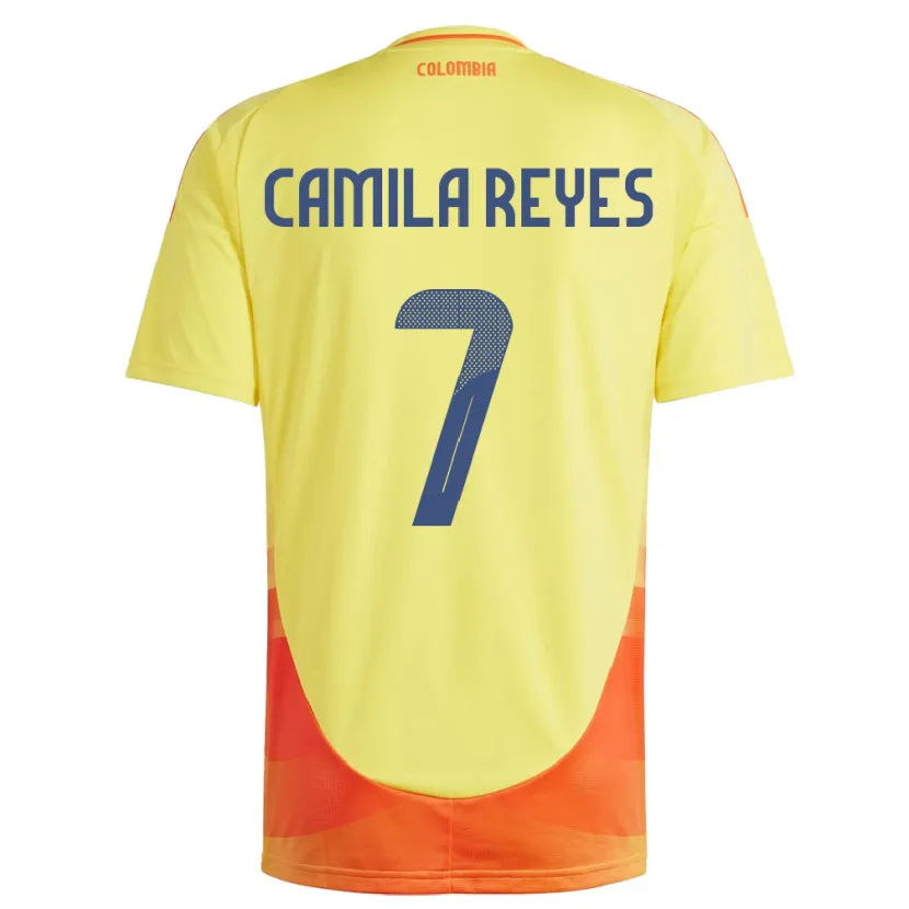 Danxen Bambino Maglia Colombia María Camila Reyes #7 Giallo Kit Gara Home 24-26 Maglietta