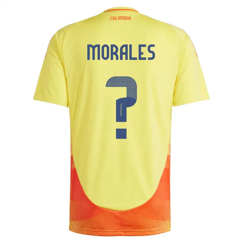 Danxen Bambino Maglia Colombia María Morales #0 Giallo Kit Gara Home 24-26 Maglietta