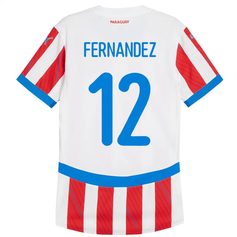 Danxen Bambino Maglia Paraguay Gatito Fernández #12 Bianco Rosso Kit Gara Home 24-26 Maglietta
