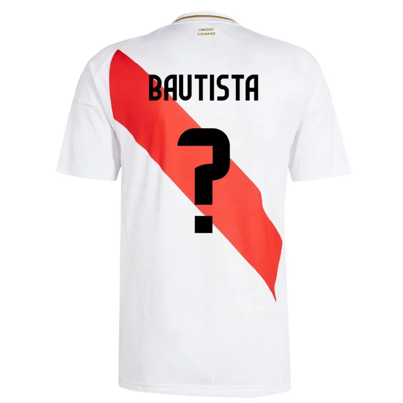 Danxen Bambino Maglia Perù César Bautista #0 Bianco Kit Gara Home 24-26 Maglietta