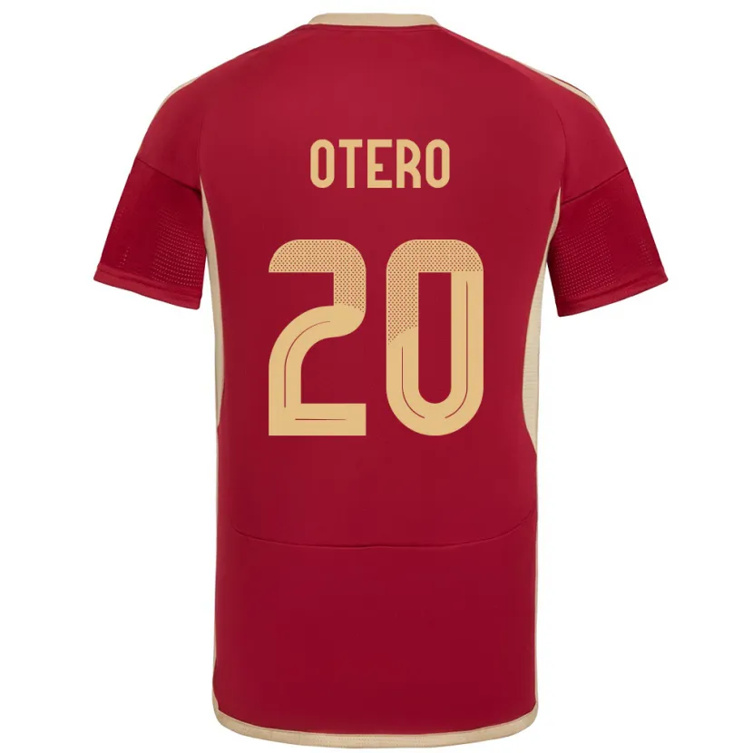 Danxen Bambino Maglia Venezuela Rómulo Otero #20 Borgogna Kit Gara Home 24-26 Maglietta