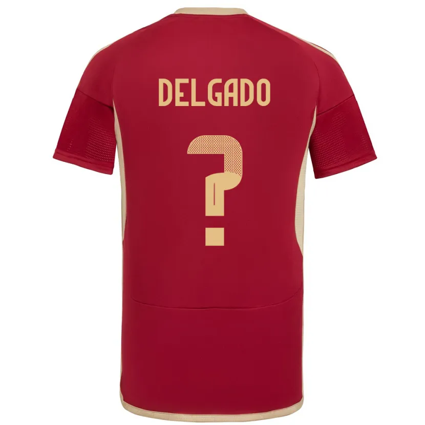 Danxen Bambino Maglia Venezuela Álex Delgado #0 Borgogna Kit Gara Home 24-26 Maglietta