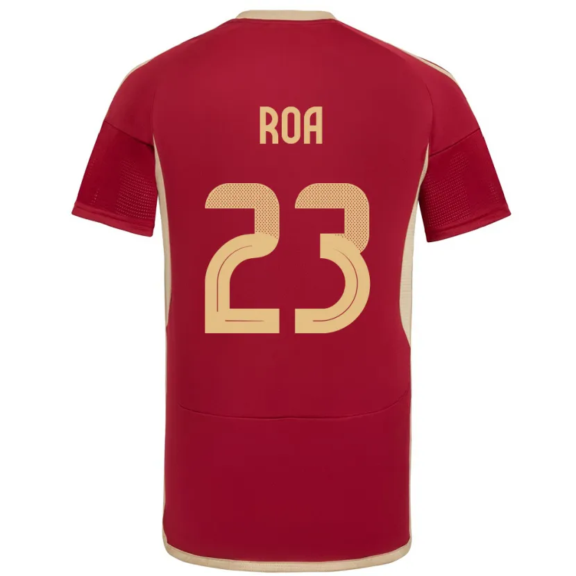 Danxen Bambino Maglia Venezuela Keiber Roa #23 Borgogna Kit Gara Home 24-26 Maglietta