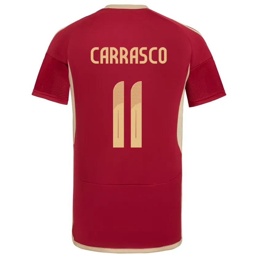 Danxen Bambino Maglia Venezuela Raiderlin Carrasco #11 Borgogna Kit Gara Home 24-26 Maglietta