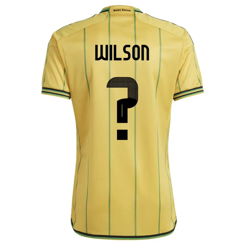 Danxen Bambino Maglia Giamaica Dannique Wilson #0 Giallo Kit Gara Home 24-26 Maglietta