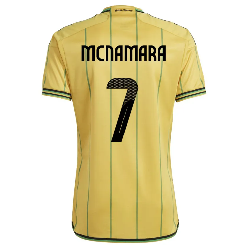 Danxen Bambino Maglia Giamaica Peyton Mcnamara #7 Giallo Kit Gara Home 24-26 Maglietta