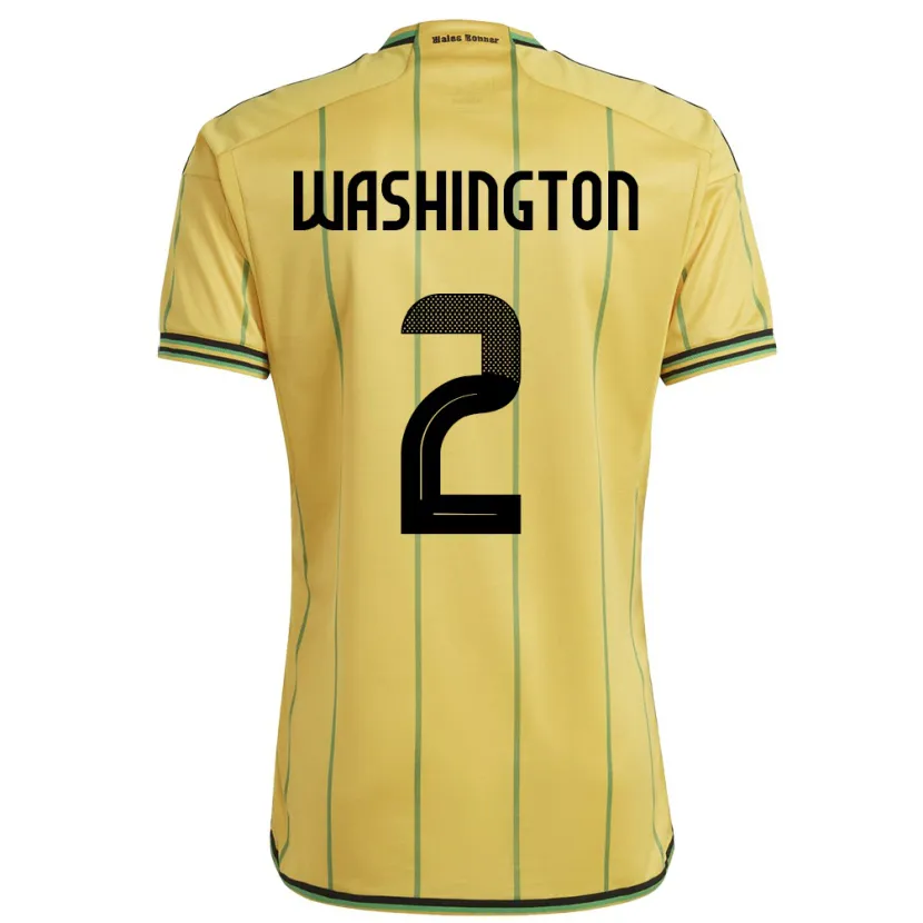 Danxen Bambino Maglia Giamaica Solai Washington #2 Giallo Kit Gara Home 24-26 Maglietta
