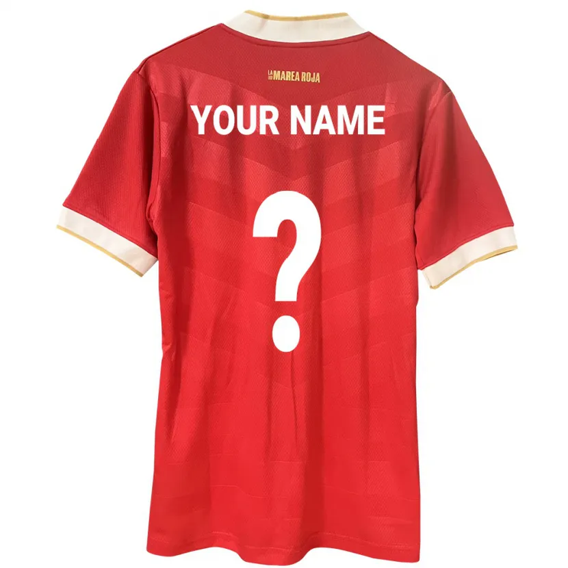 Danxen Bambino Maglia Panamá Il Tuo Nome #0 Rosso Kit Gara Home 24-26 Maglietta