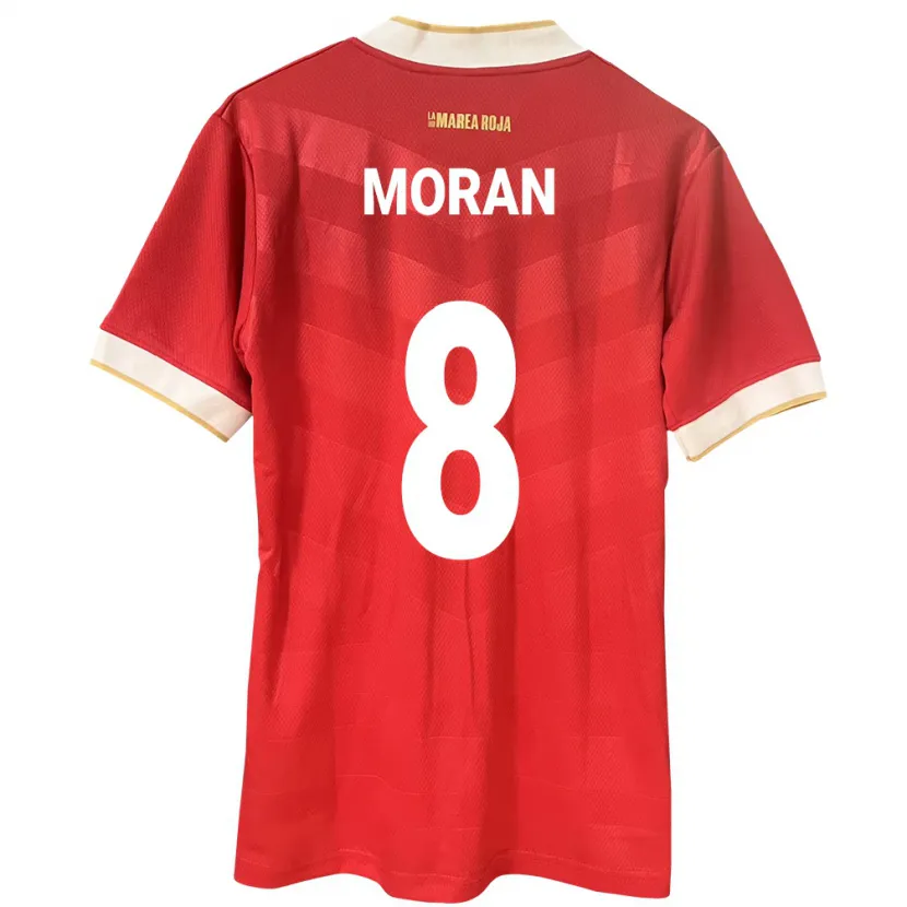 Danxen Bambino Maglia Panamá Martín Morán #8 Rosso Kit Gara Home 24-26 Maglietta