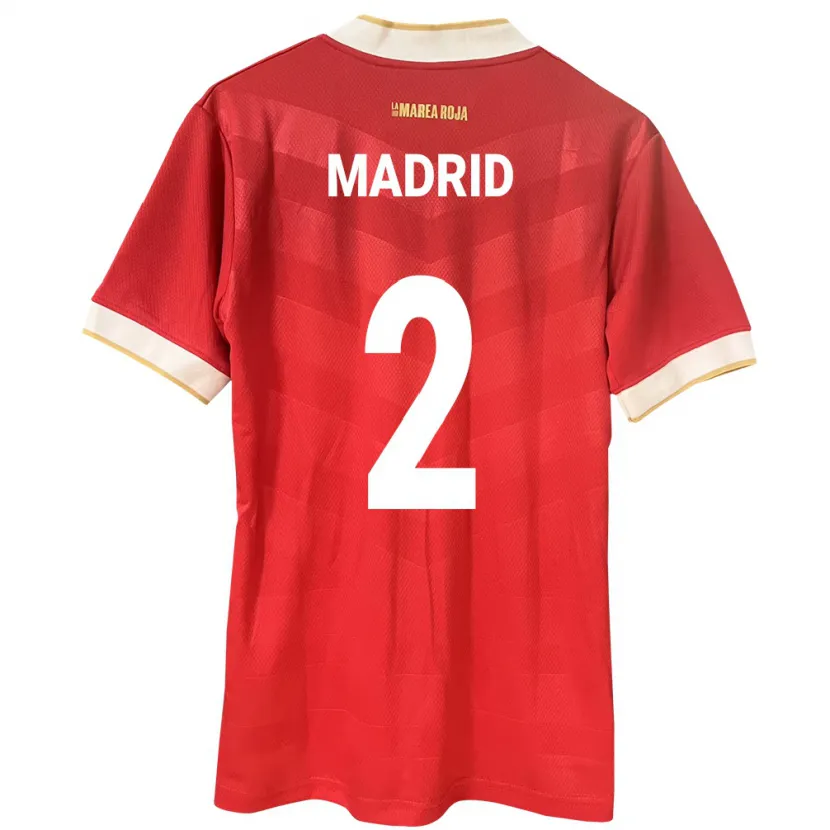Danxen Bambino Maglia Panamá Dayane Madrid #2 Rosso Kit Gara Home 24-26 Maglietta