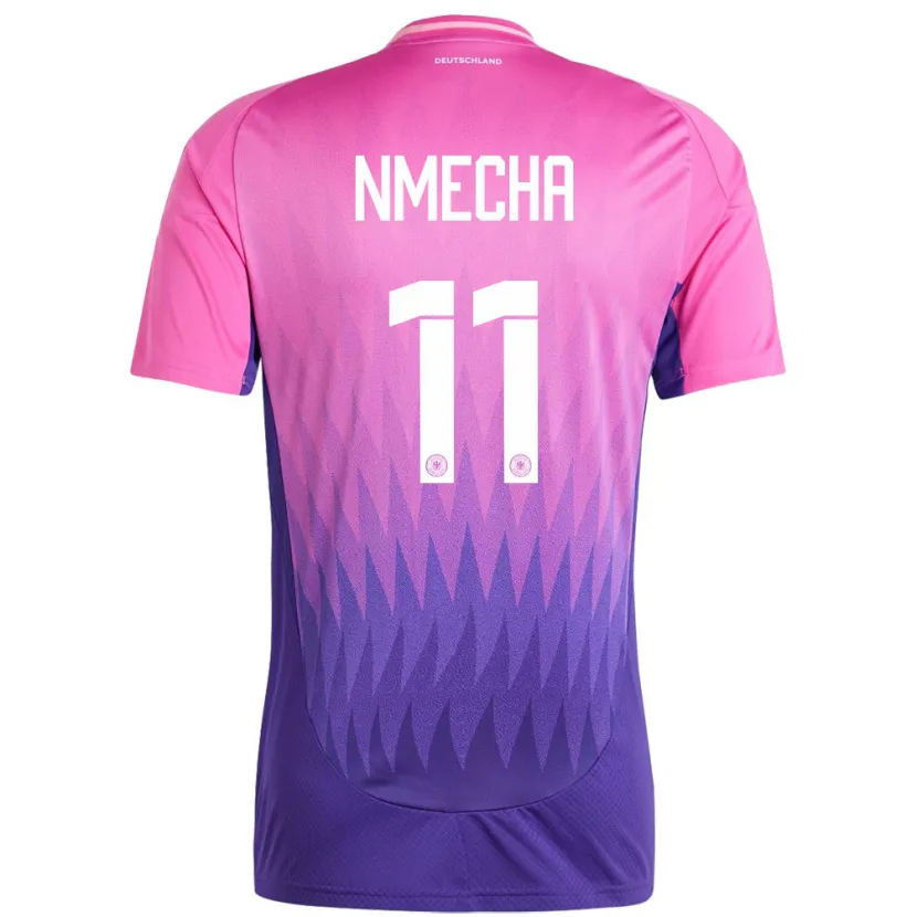 Danxen Bambino Maglia Germania Lukas Nmecha #11 Rosa Viola Kit Gara Away 24-26 Maglietta