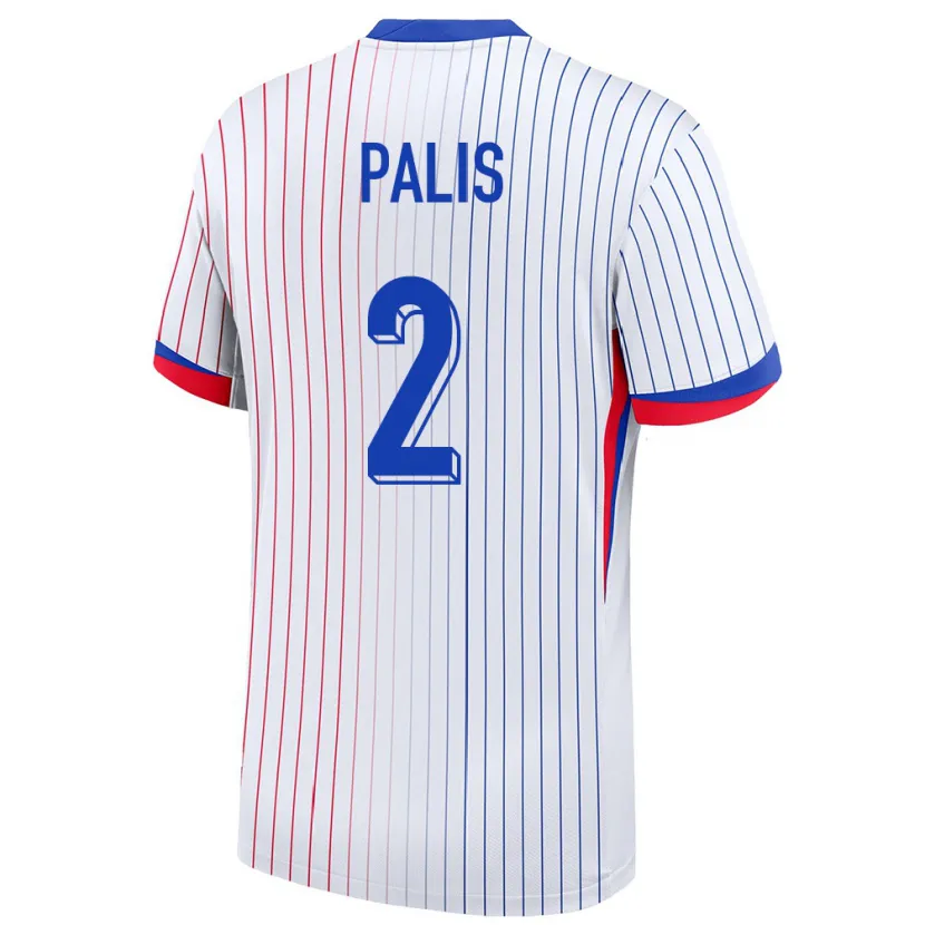 Danxen Bambino Maglia Francia Ella Palis #2 Bianco Kit Gara Away 24-26 Maglietta