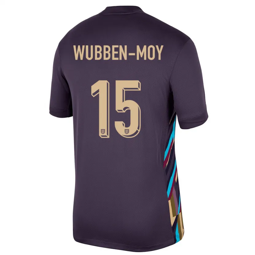 Danxen Bambino Maglia Inghilterra Lotte Wubben Moy #15 Uvetta Scura Kit Gara Away 24-26 Maglietta