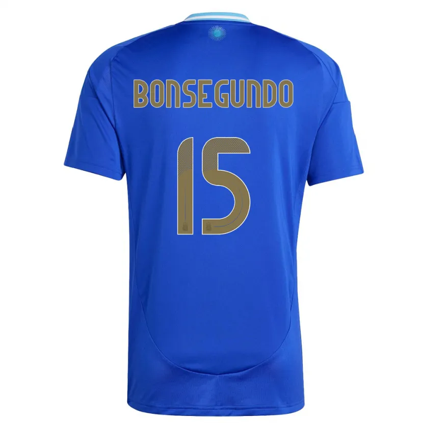 Danxen Bambino Maglia Argentina Florencia Bonsegundo #15 Blu Kit Gara Away 24-26 Maglietta