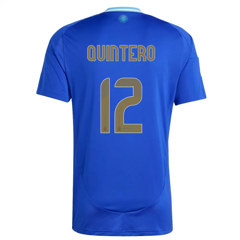 Danxen Bambino Maglia Argentina Valentino Quintero #12 Blu Kit Gara Away 24-26 Maglietta