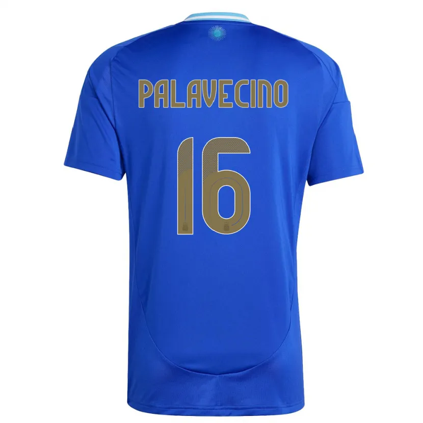 Danxen Bambino Maglia Argentina Nicolas Palavecino #16 Blu Kit Gara Away 24-26 Maglietta