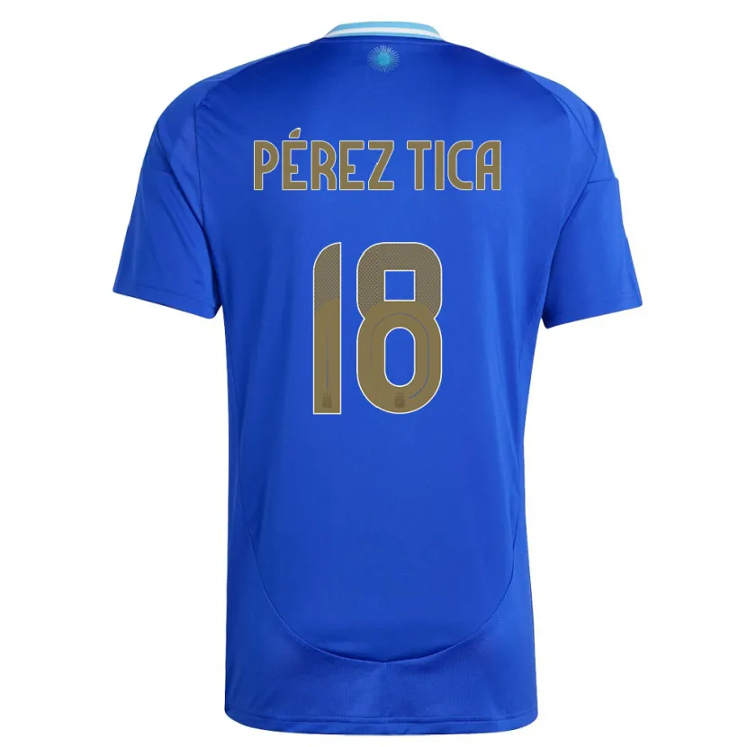 Danxen Bambino Maglia Argentina Jeremias Perez Tica #18 Blu Kit Gara Away 24-26 Maglietta