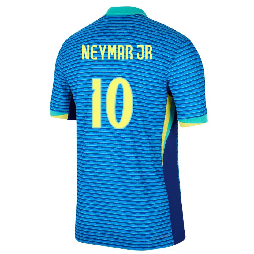 Danxen Bambino Maglia Brasile Neymar #10 Blu Kit Gara Away 24-26 Maglietta