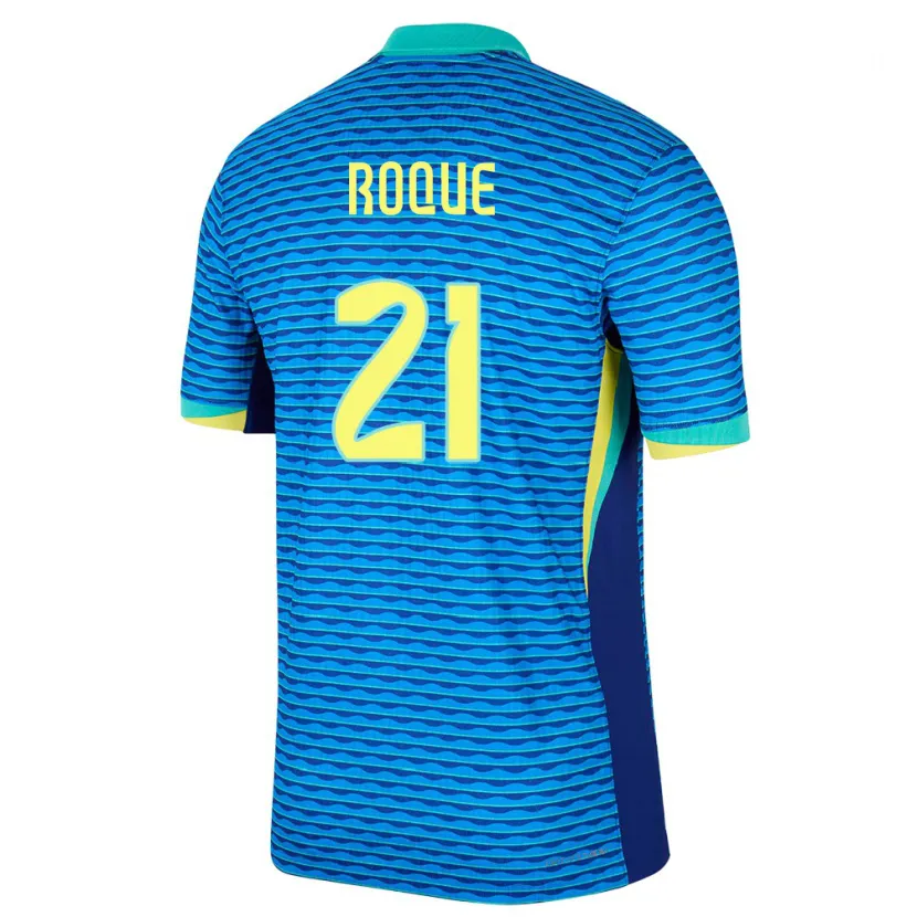 Danxen Bambino Maglia Brasile Vitor Roque #21 Blu Kit Gara Away 24-26 Maglietta