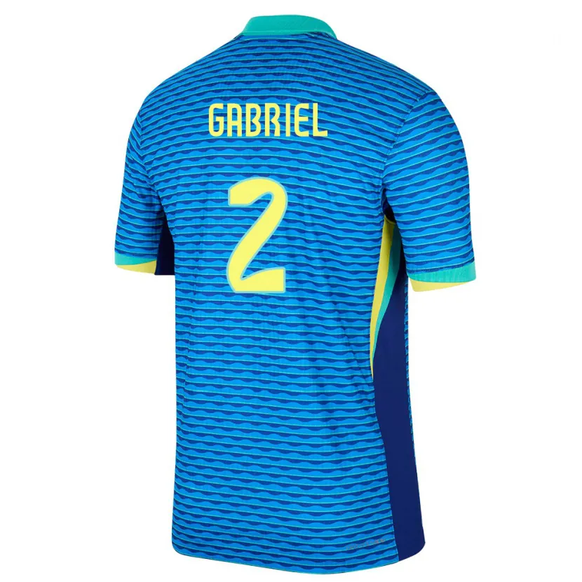 Danxen Bambino Maglia Brasile Victor Gabriel #2 Blu Kit Gara Away 24-26 Maglietta