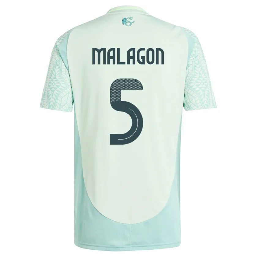 Danxen Bambino Maglia Messico Luis Malagon #5 Lino Verde Kit Gara Away 24-26 Maglietta