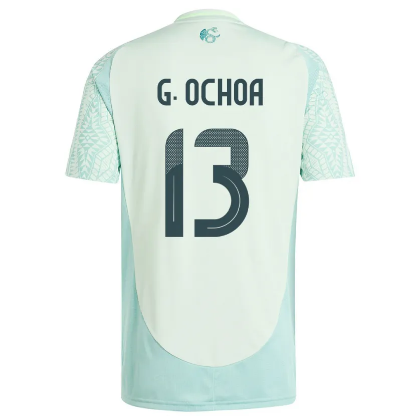 Danxen Bambino Maglia Messico Guillermo Ochoa #13 Lino Verde Kit Gara Away 24-26 Maglietta